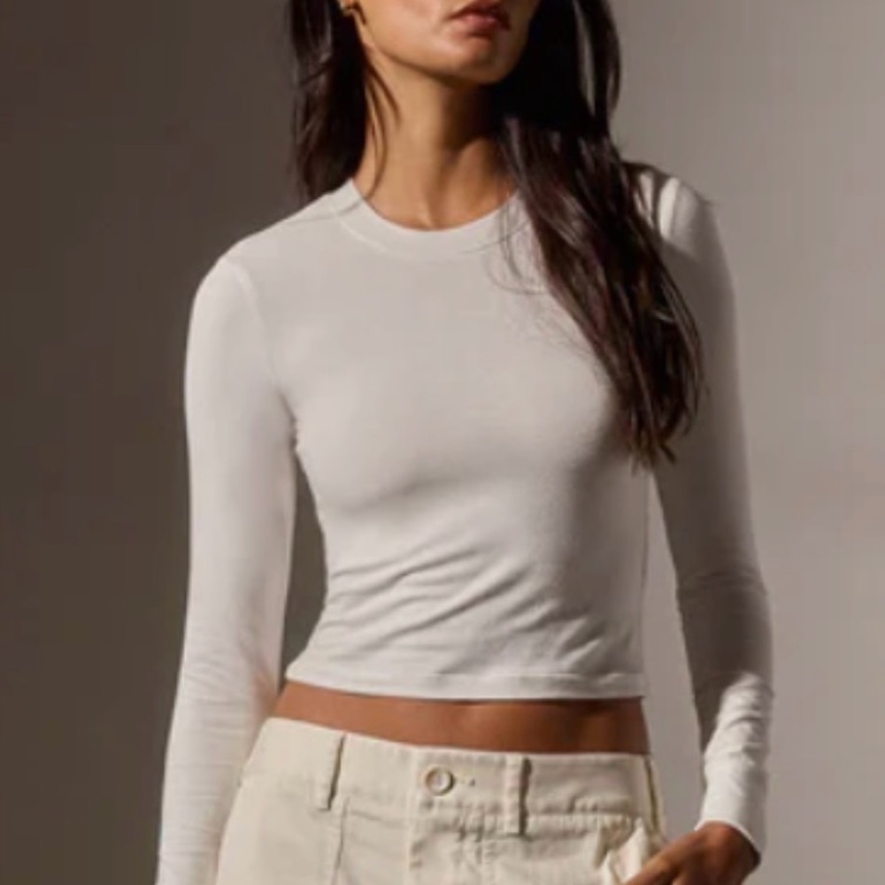 James Perse Classic White Cropped Size XS-S